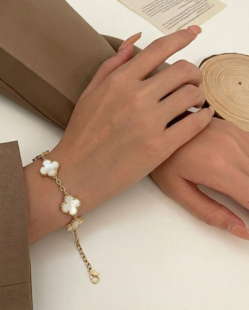 Ivory Clover Bracelet