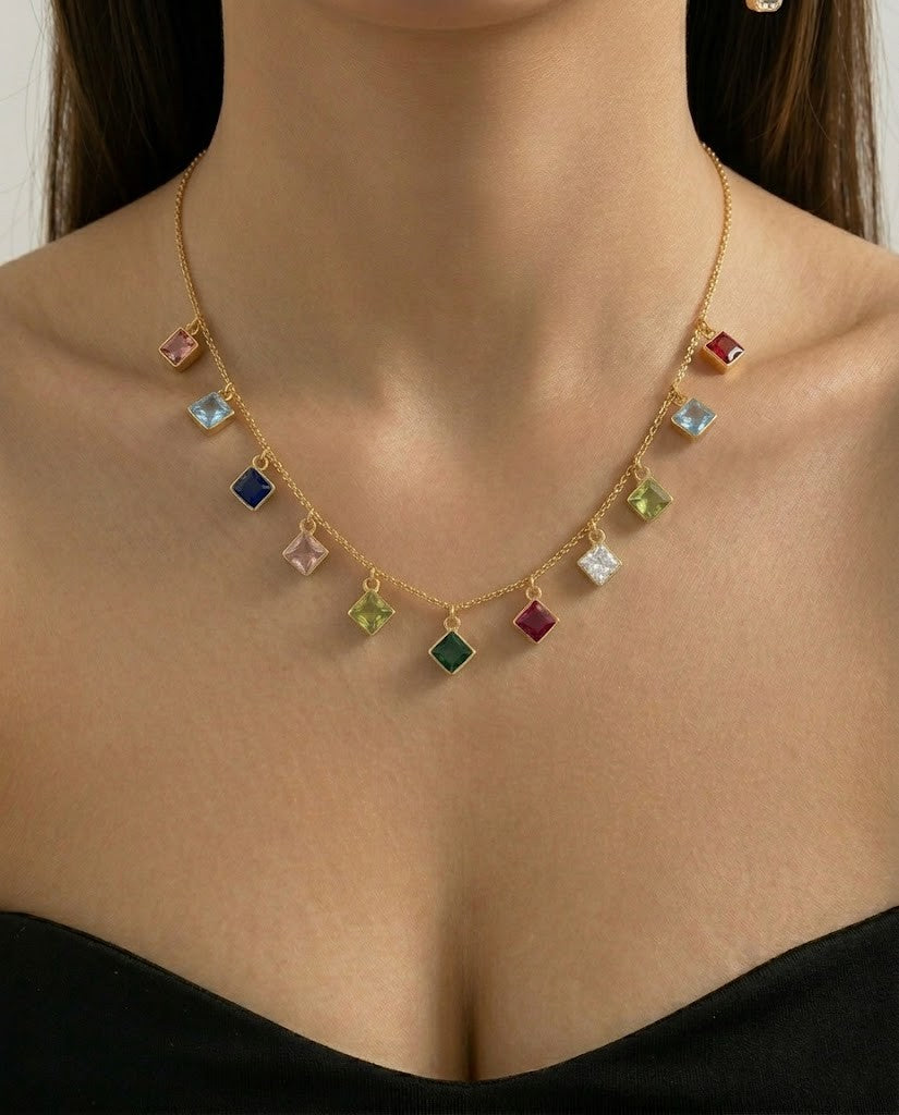 Gem Cascade Necklace