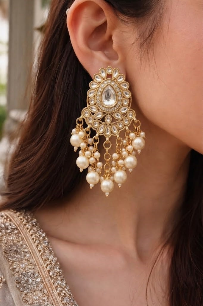 Pearl Aura Drop Earrings