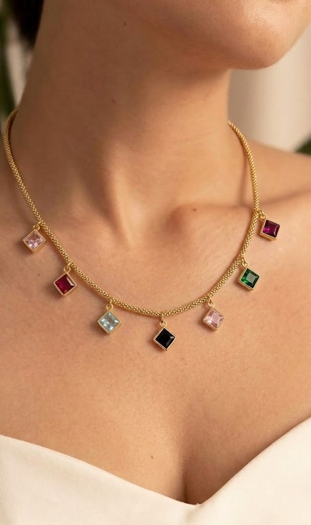 Gem Cascade Necklace