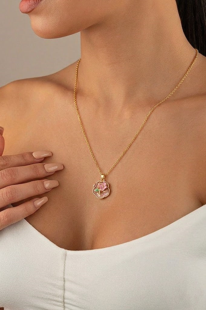 Flower Charm Pendant Chain - CHEXE LIFESTYLE PRIVATE LIMITED