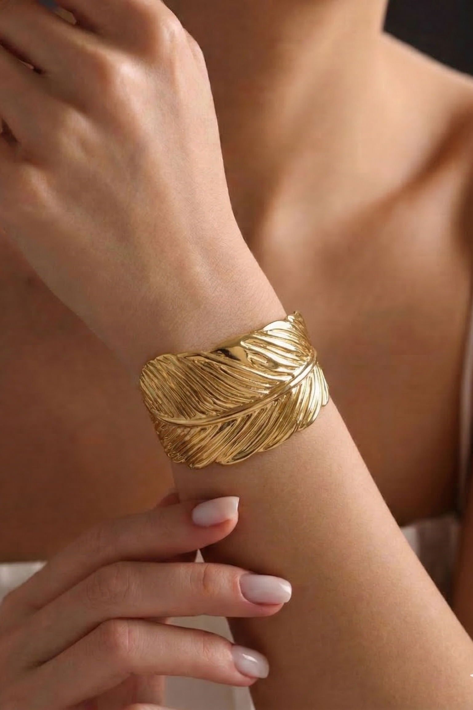 Gilded Nature Statement Cuff - CHEXE LIFESTYLE PRIVATE LIMITED