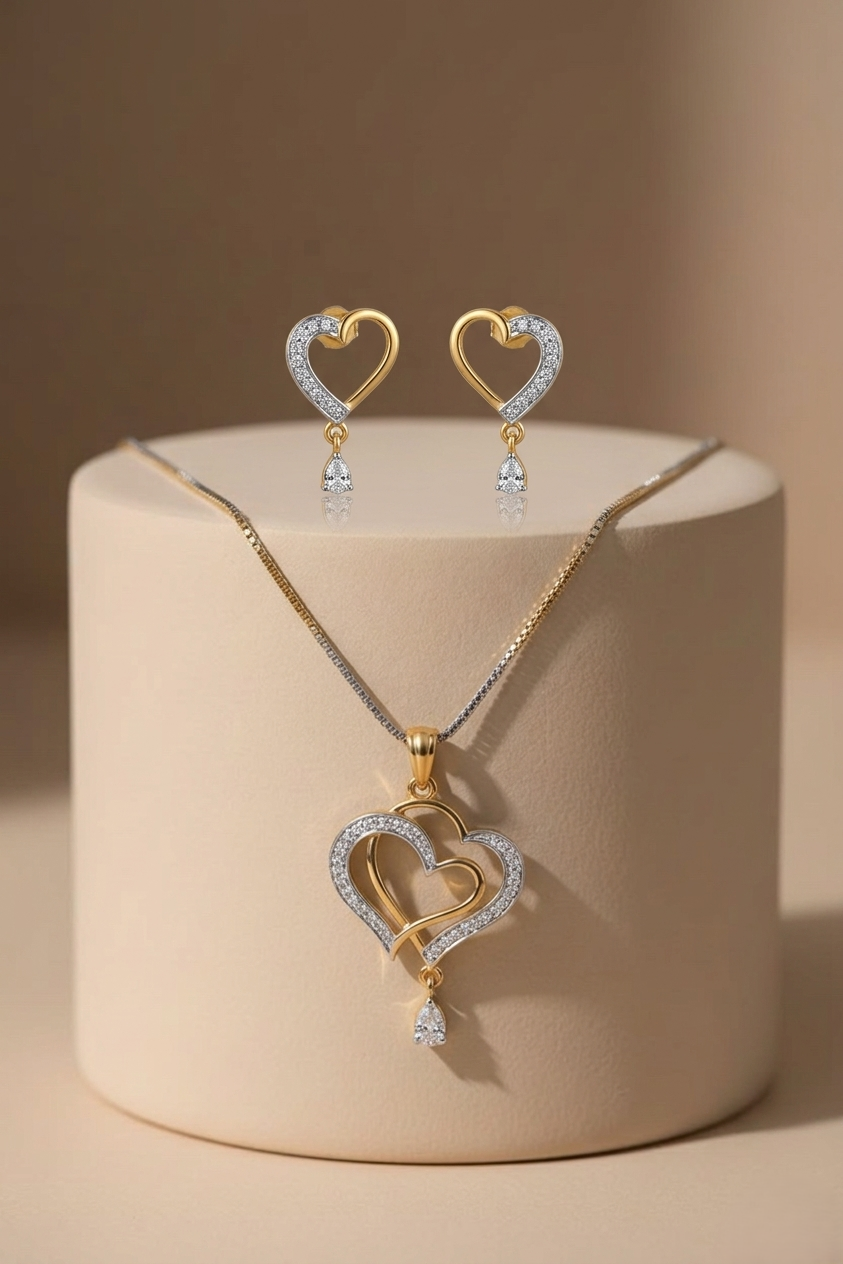 Golden Heart Drop Set