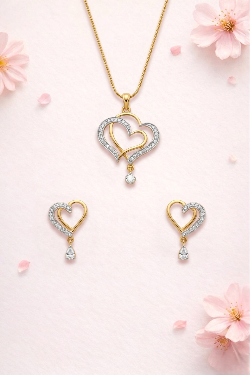 Golden Heart Drop Set