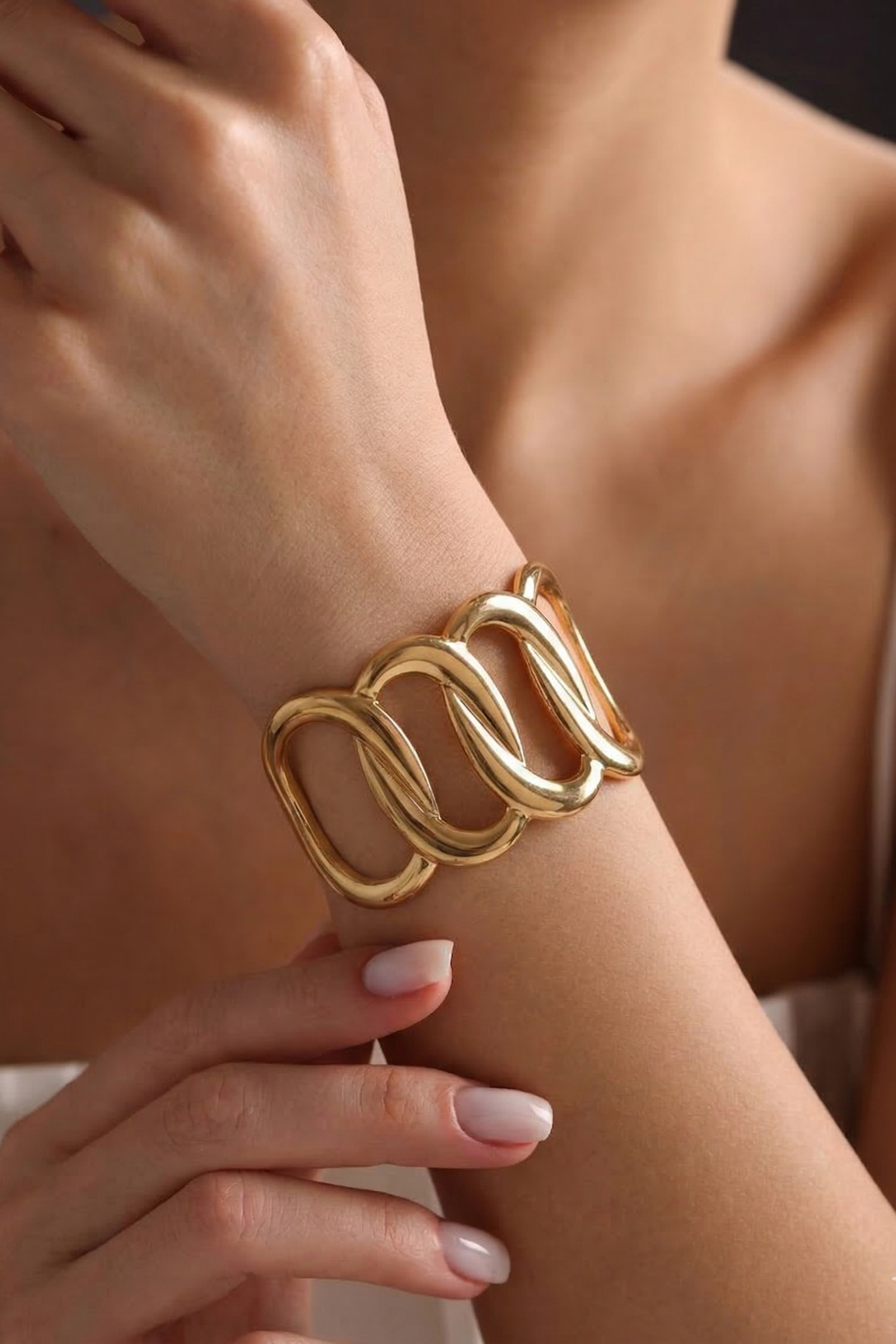 Gilded Infinity Cuff - CHEXE LIFESTYLE PRIVATE LIMITED