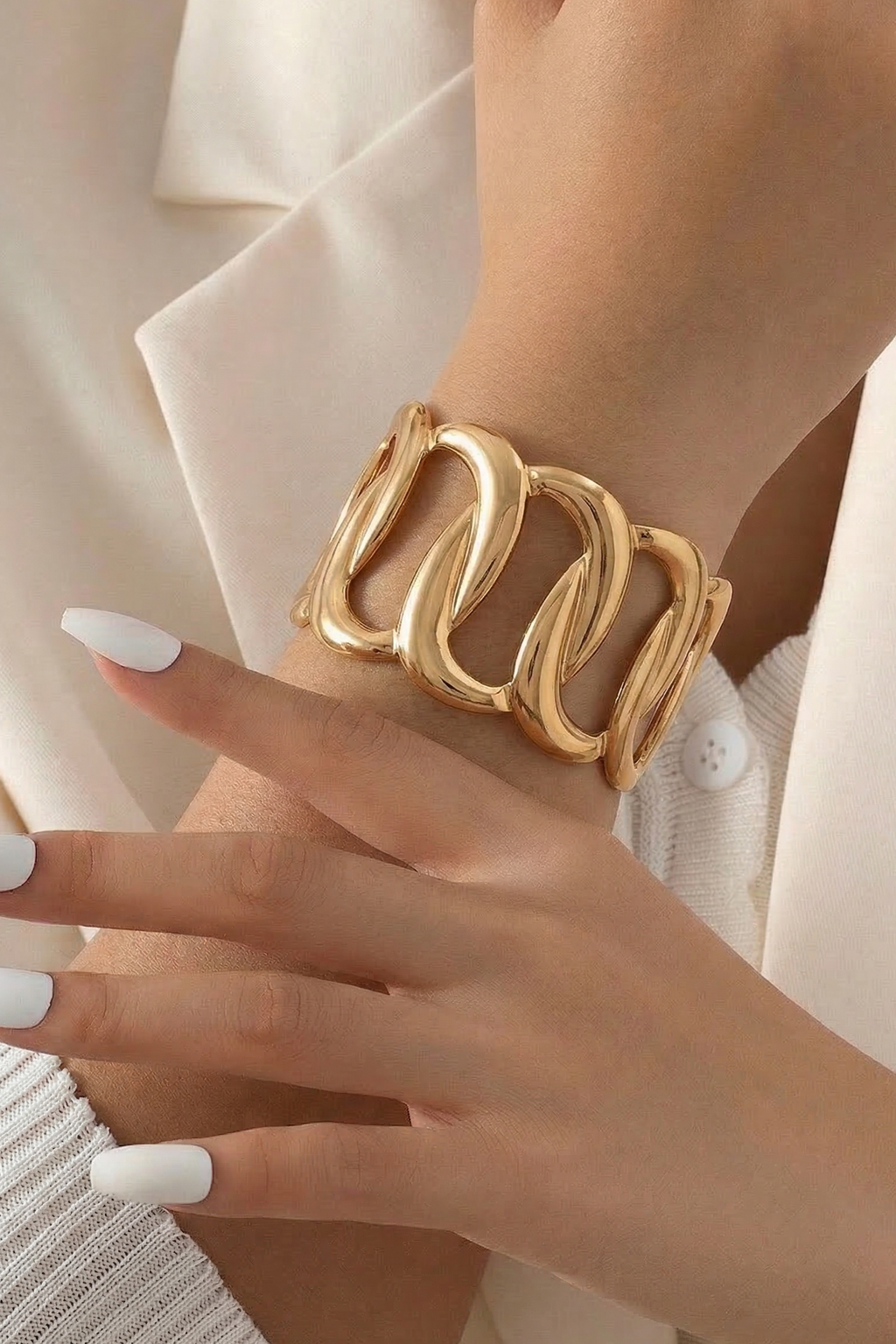 Gilded Infinity Cuff - CHEXE LIFESTYLE PRIVATE LIMITED