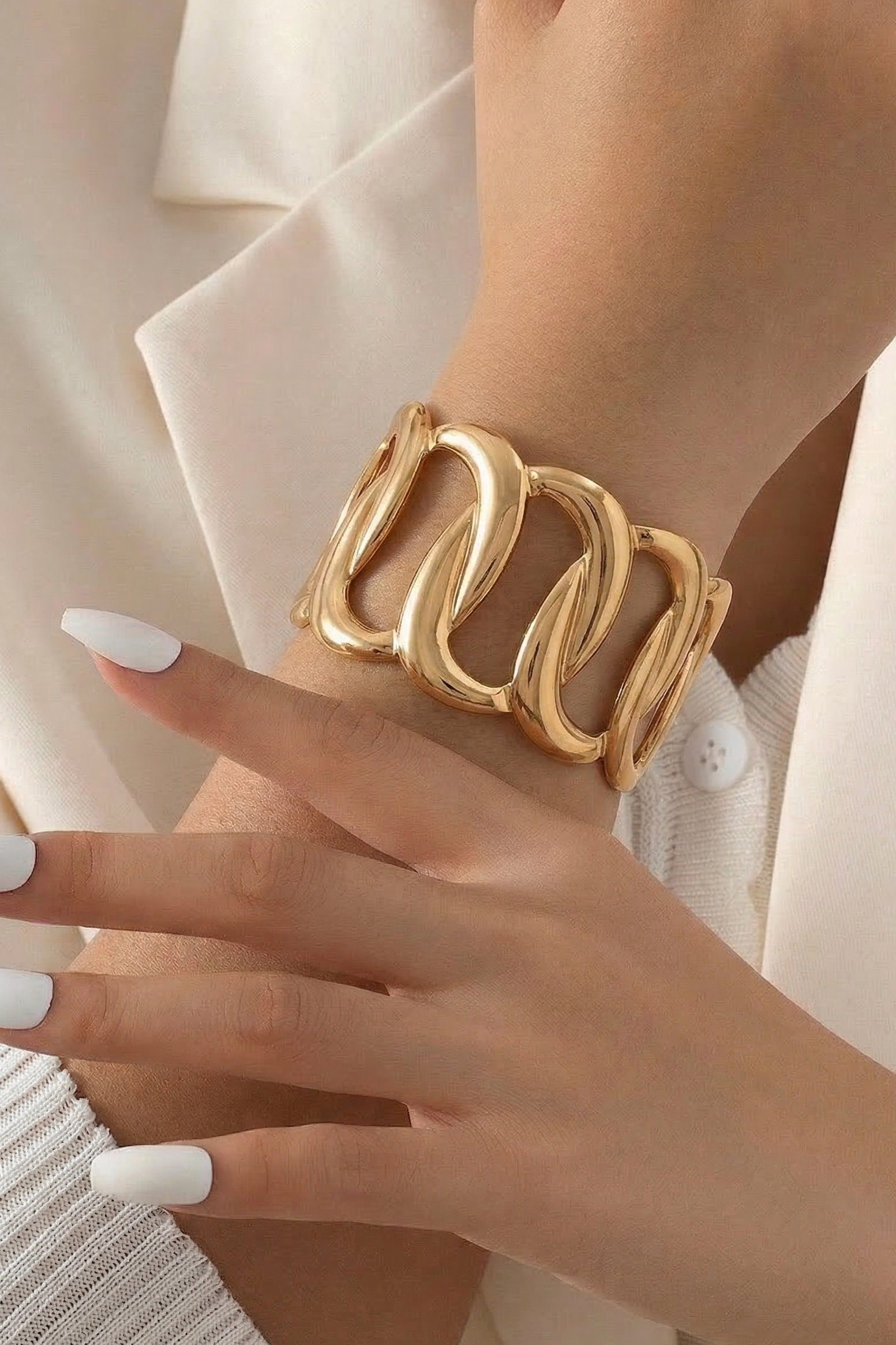 Gilded Infinity Cuff - CHEXE LIFESTYLE PRIVATE LIMITED
