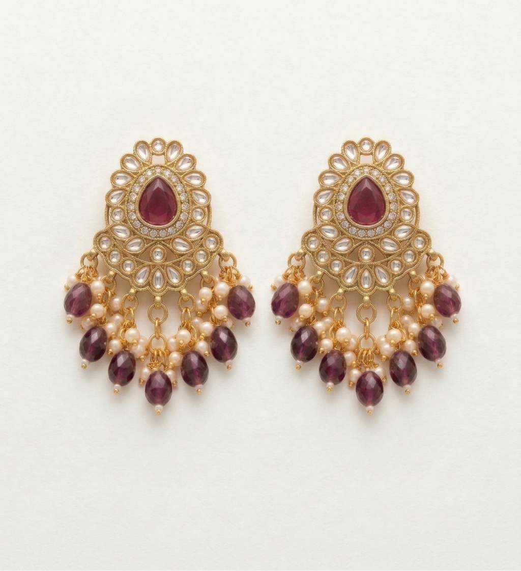 Ruby Pearl Charm Drops
