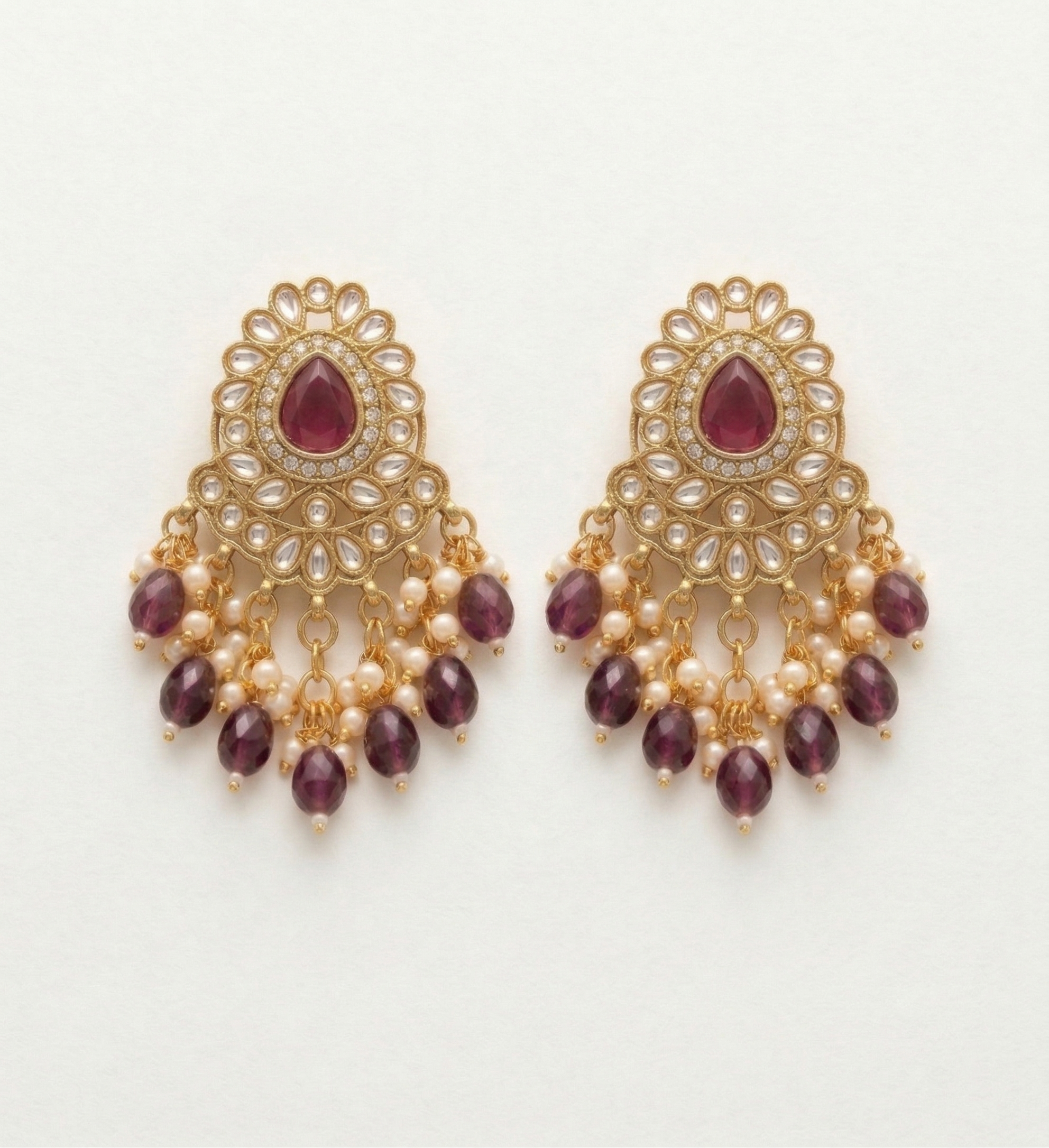 Ruby Pearl Charm Drops
