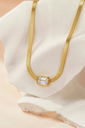 Classic Herringbone Crystal Chain Pendant - CHEXE LIFESTYLE PRIVATE LIMITED