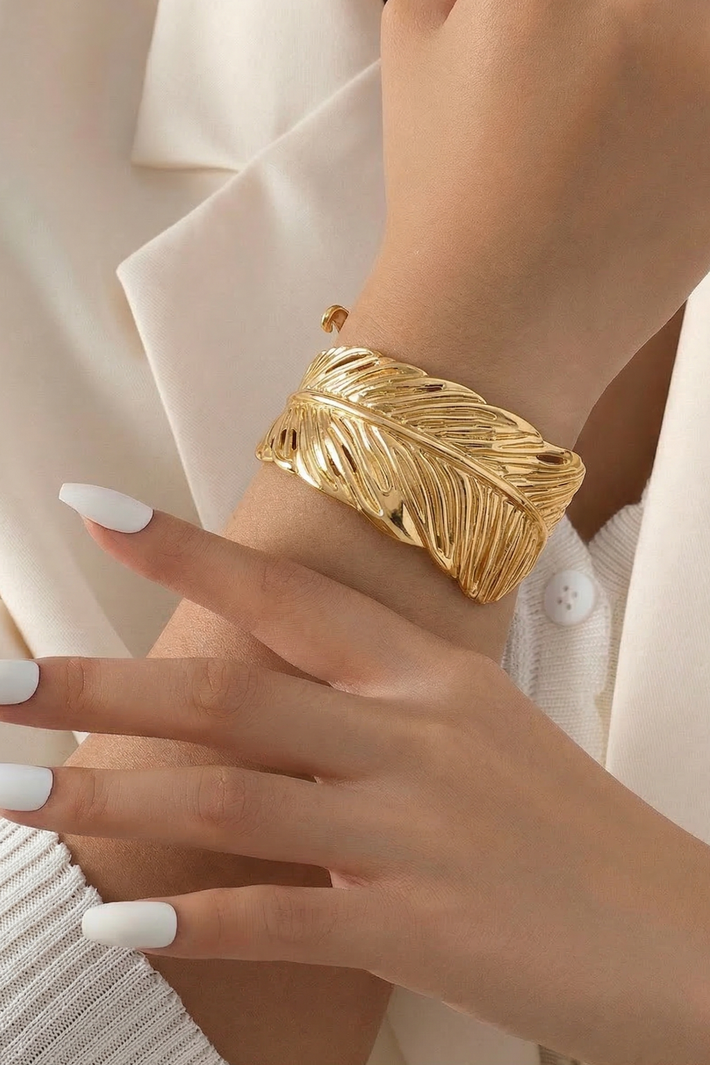 Gilded Nature Statement Cuff - CHEXE LIFESTYLE PRIVATE LIMITED