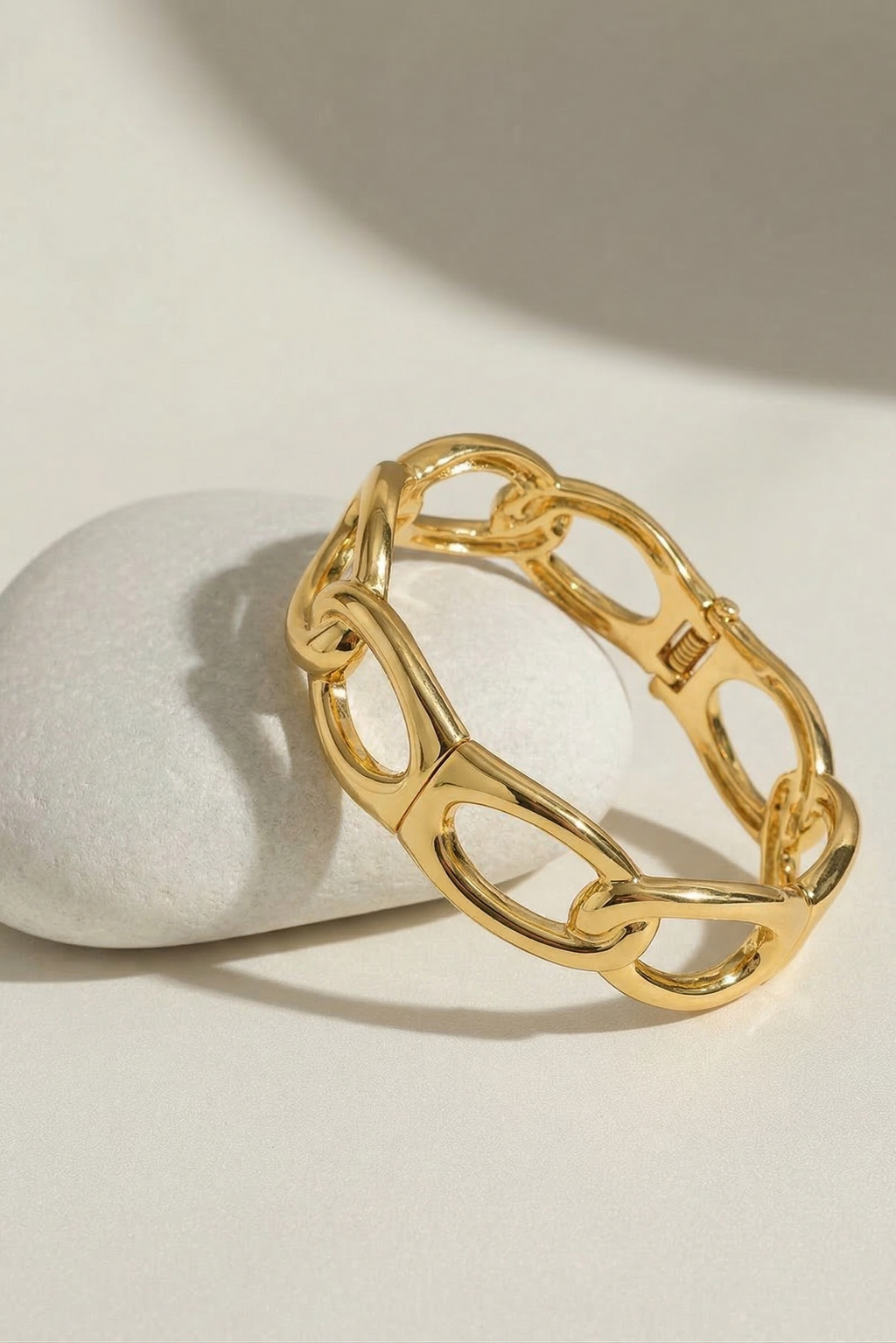 Sculptural Gold Curb Cuff - CHEXE LIFESTYLE PRIVATE LIMITED