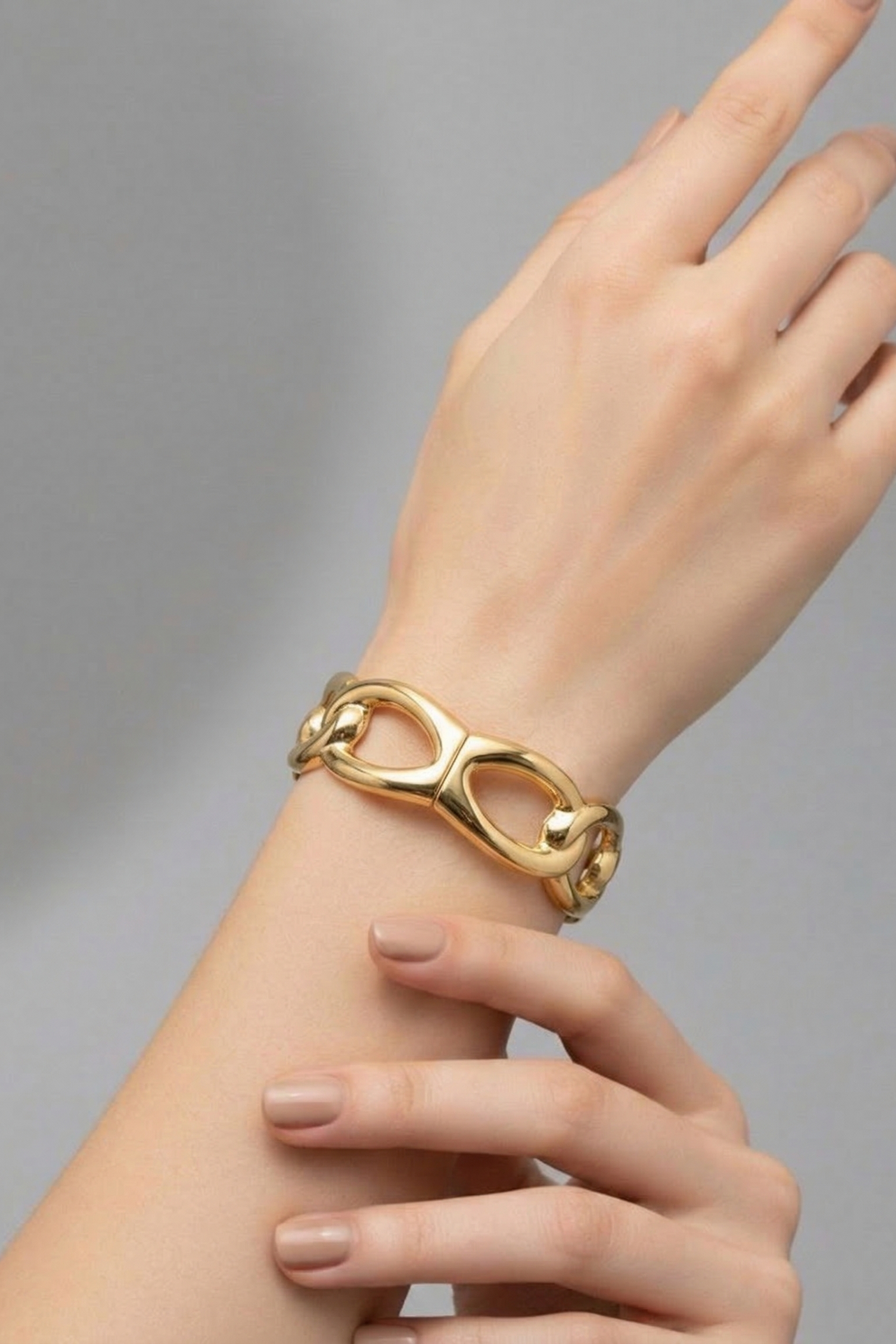 Sculptural Gold Curb Cuff - CHEXE LIFESTYLE PRIVATE LIMITED