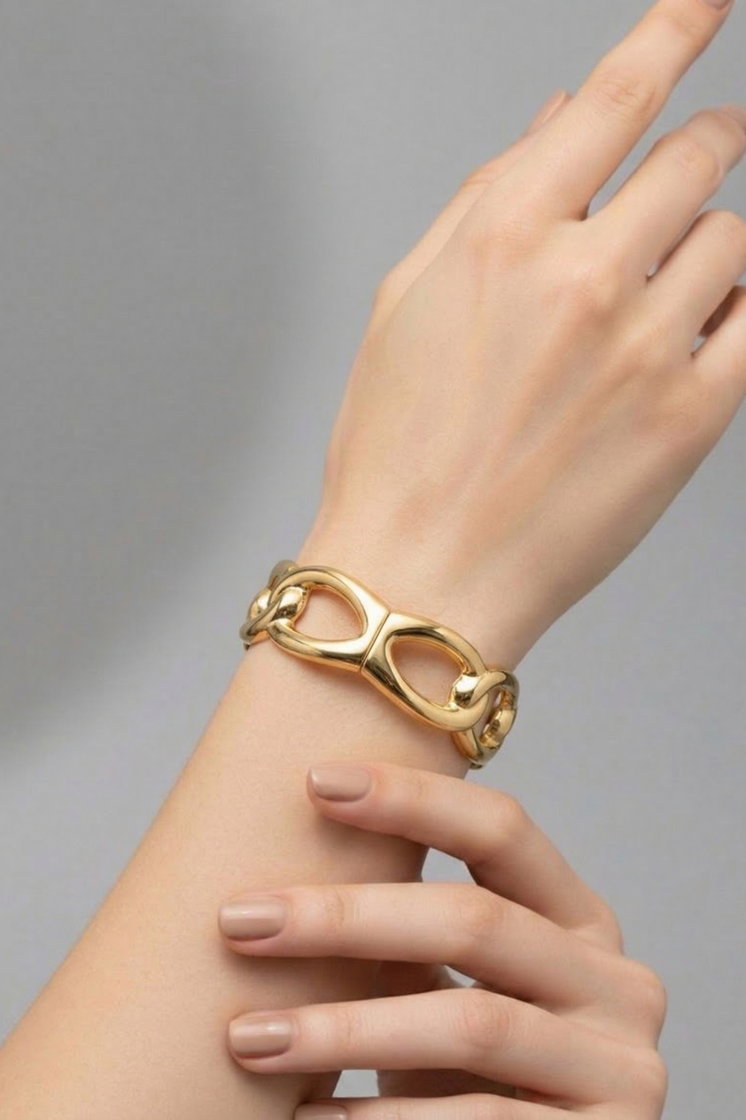 Sculptural Gold Curb Cuff - CHEXE LIFESTYLE PRIVATE LIMITED