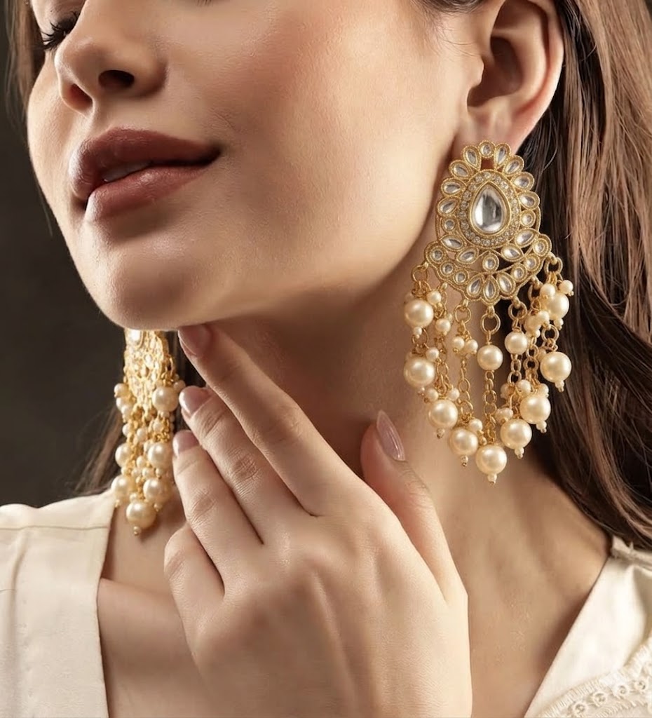 Pearl Aura Drop Earrings