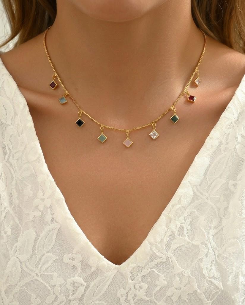 Gem Cascade Necklace