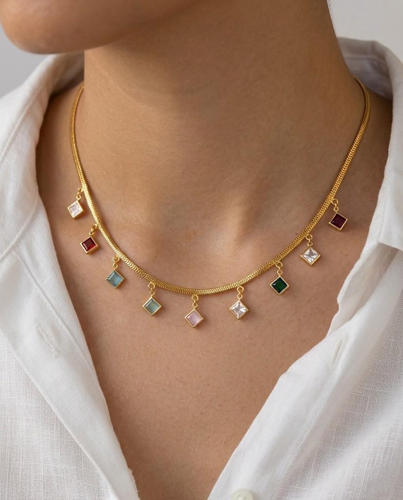 Gem Cascade Necklace