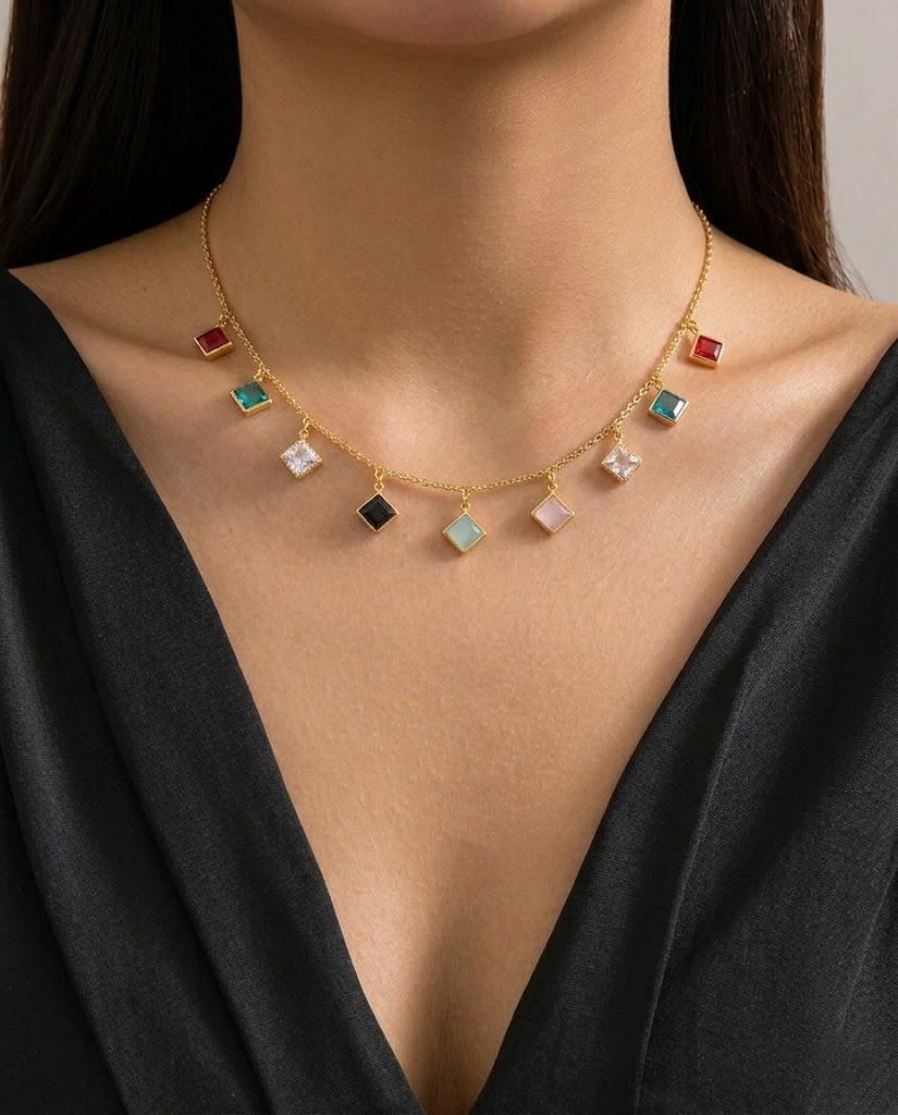 Gem Cascade Necklace